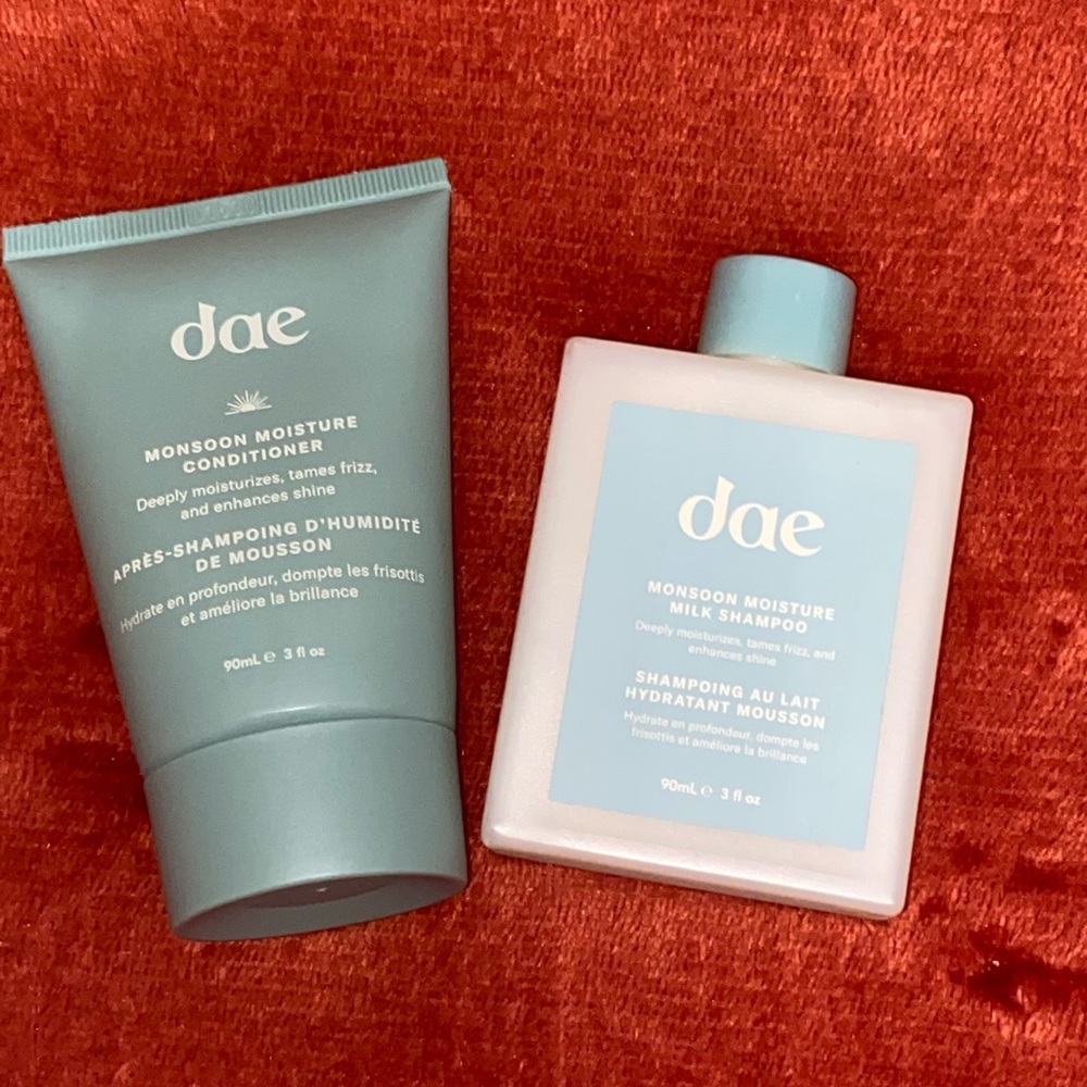 Dae Monsoon Moisture travel size Shampoo and Conditioner
